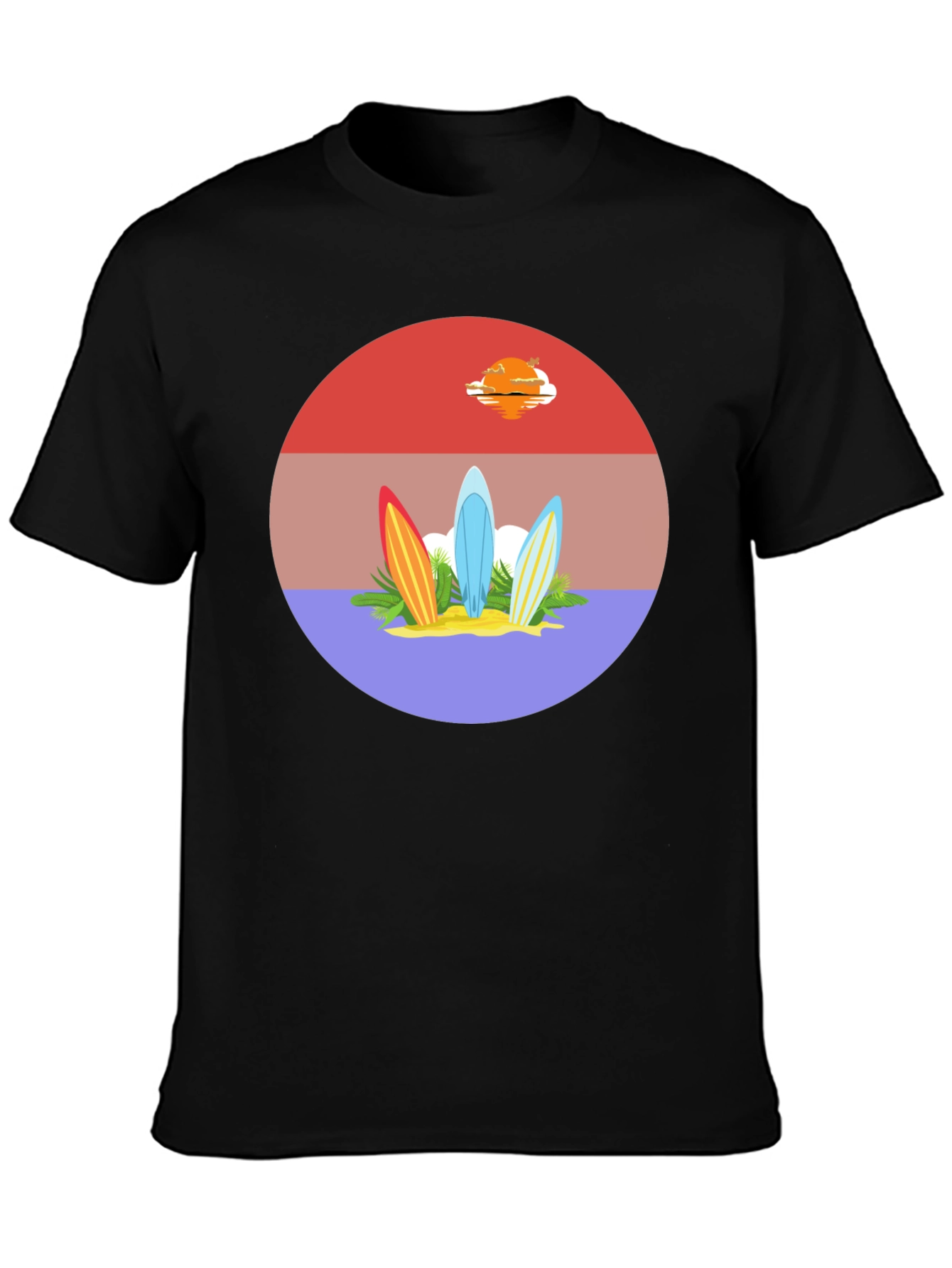 Surfboard Sunset Graphic Tee