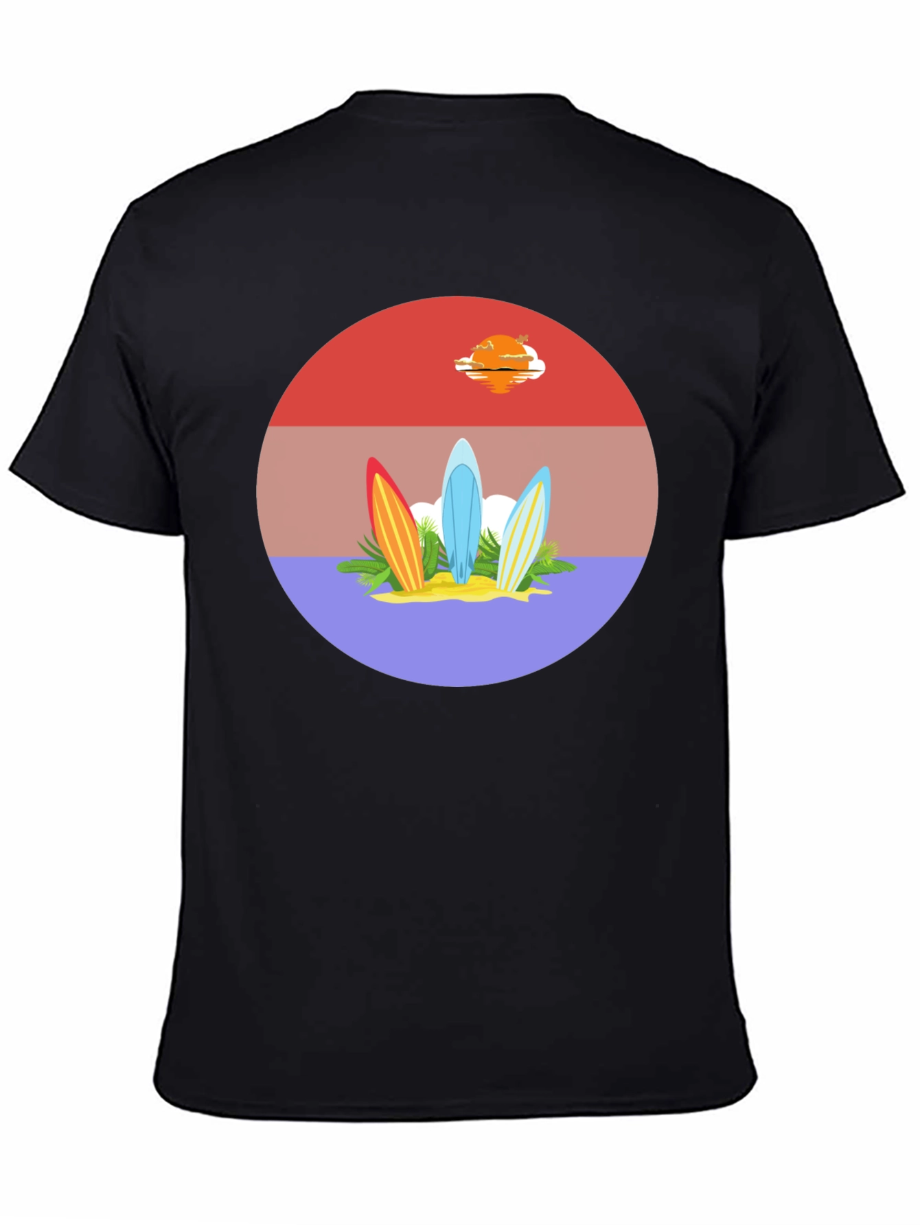 Surfboard Sunset Graphic Tee