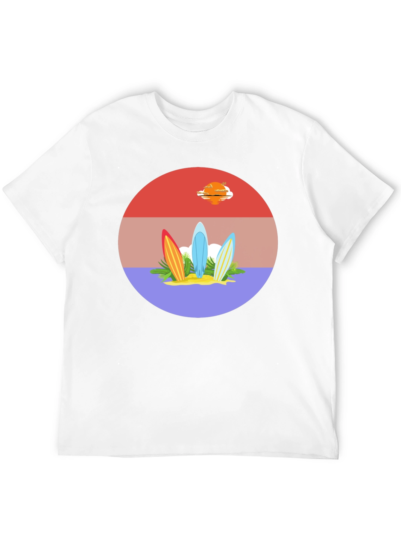 Surfboard Sunset Graphic Tee