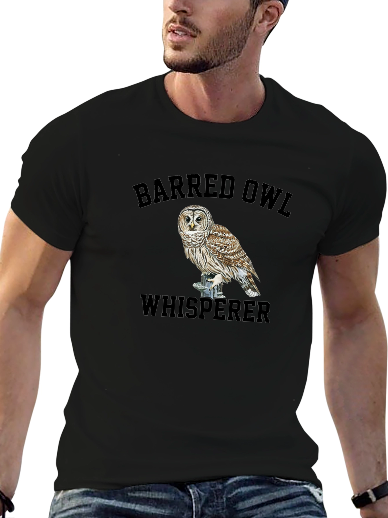 Barred Owl Whisperer Graphic Tee - Bird Lover T-Shirt