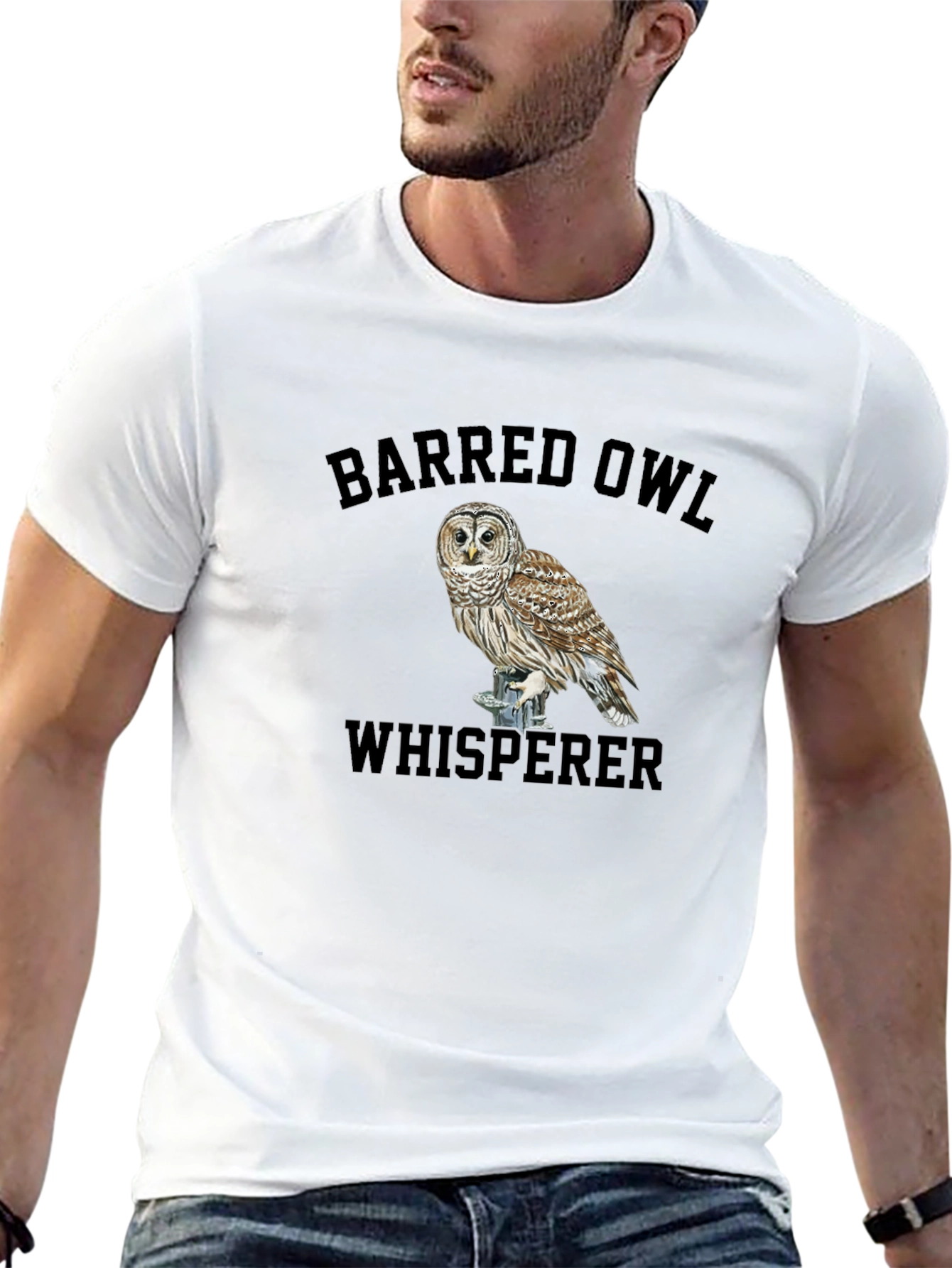 Barred Owl Whisperer Graphic Tee - Bird Lover T-Shirt