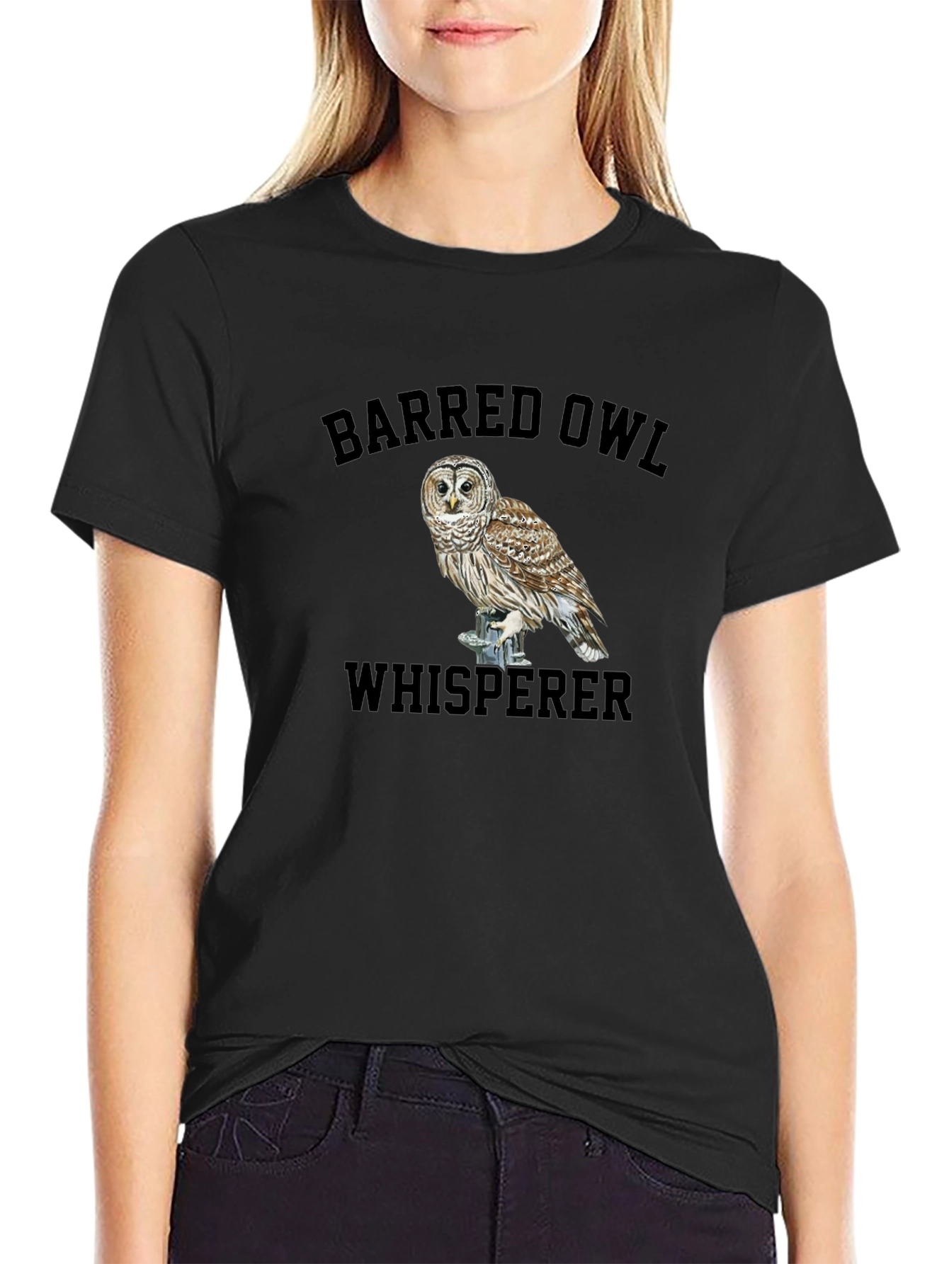 Barred Owl Whisperer Graphic Tee - Bird Lover T-Shirt