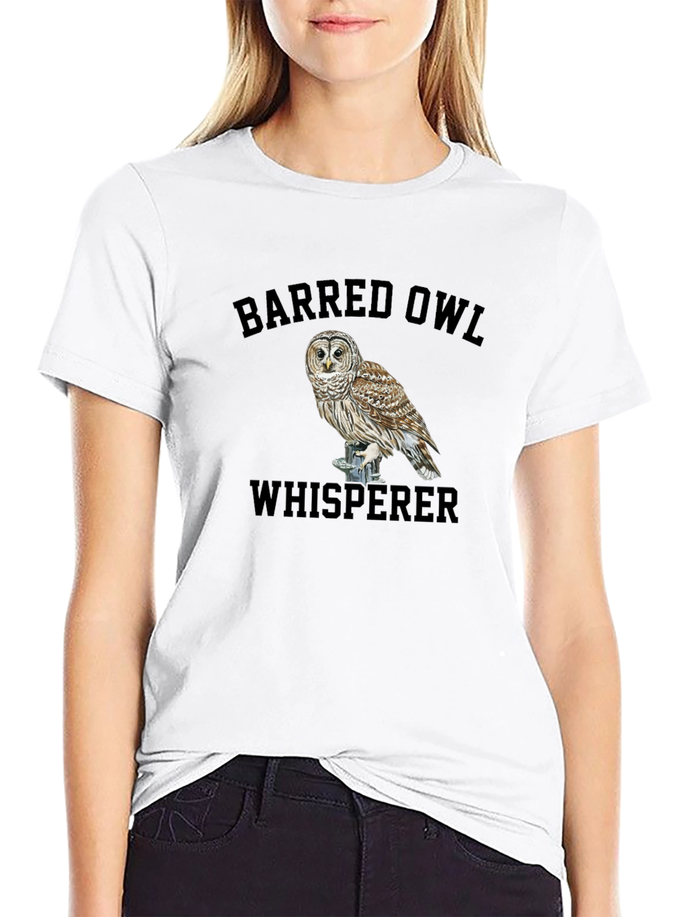 Barred Owl Whisperer Graphic Tee - Bird Lover T-Shirt