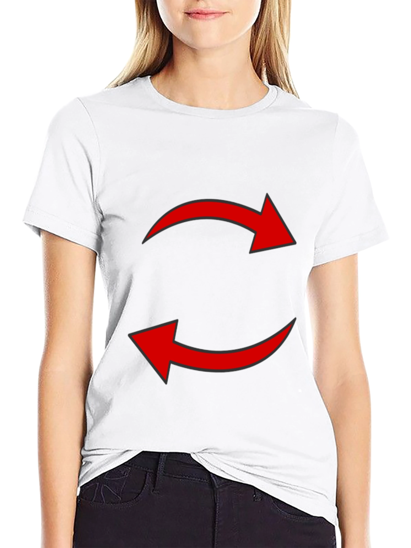 Recycled Arrow Graphic Tee - Black