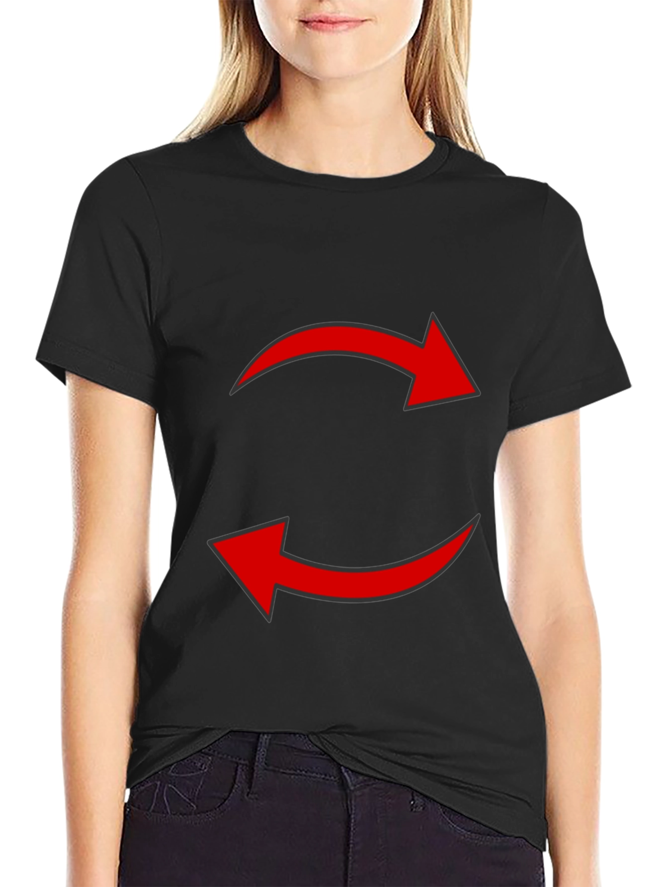 Recycled Arrow Graphic Tee - Black