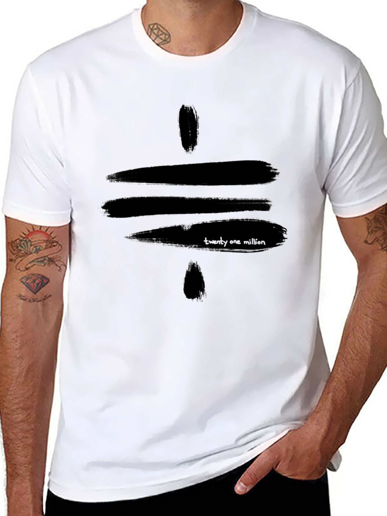 Black Graphic Tee - Twenty One Million Design