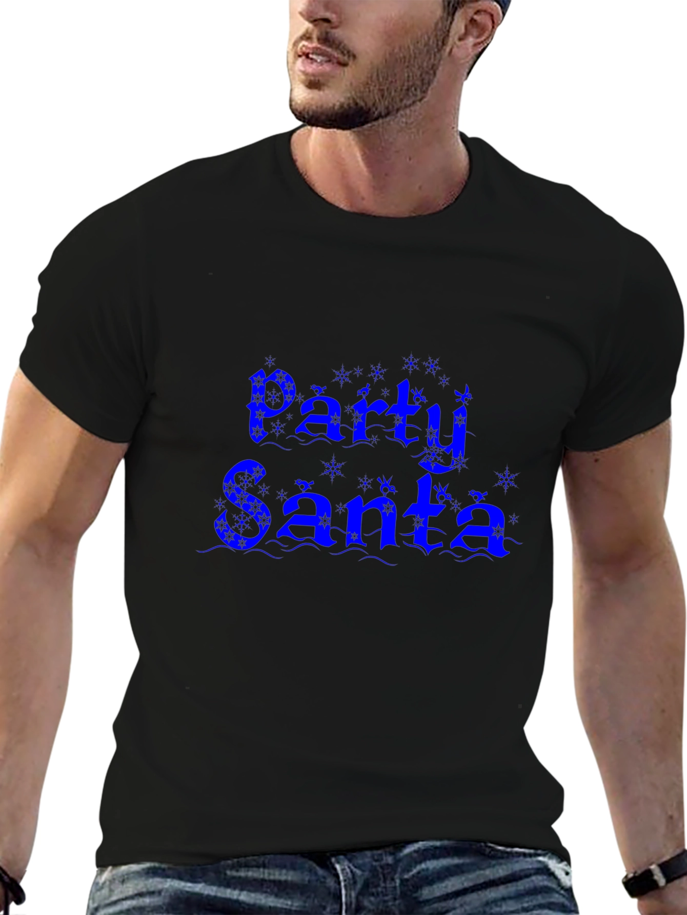 Party Santa Graphic Tee - Holiday Fun!