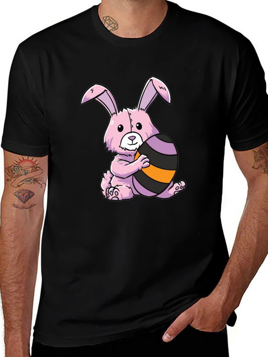 Easter Bunny T-Shirt: Pink Bunny with Easter Egg