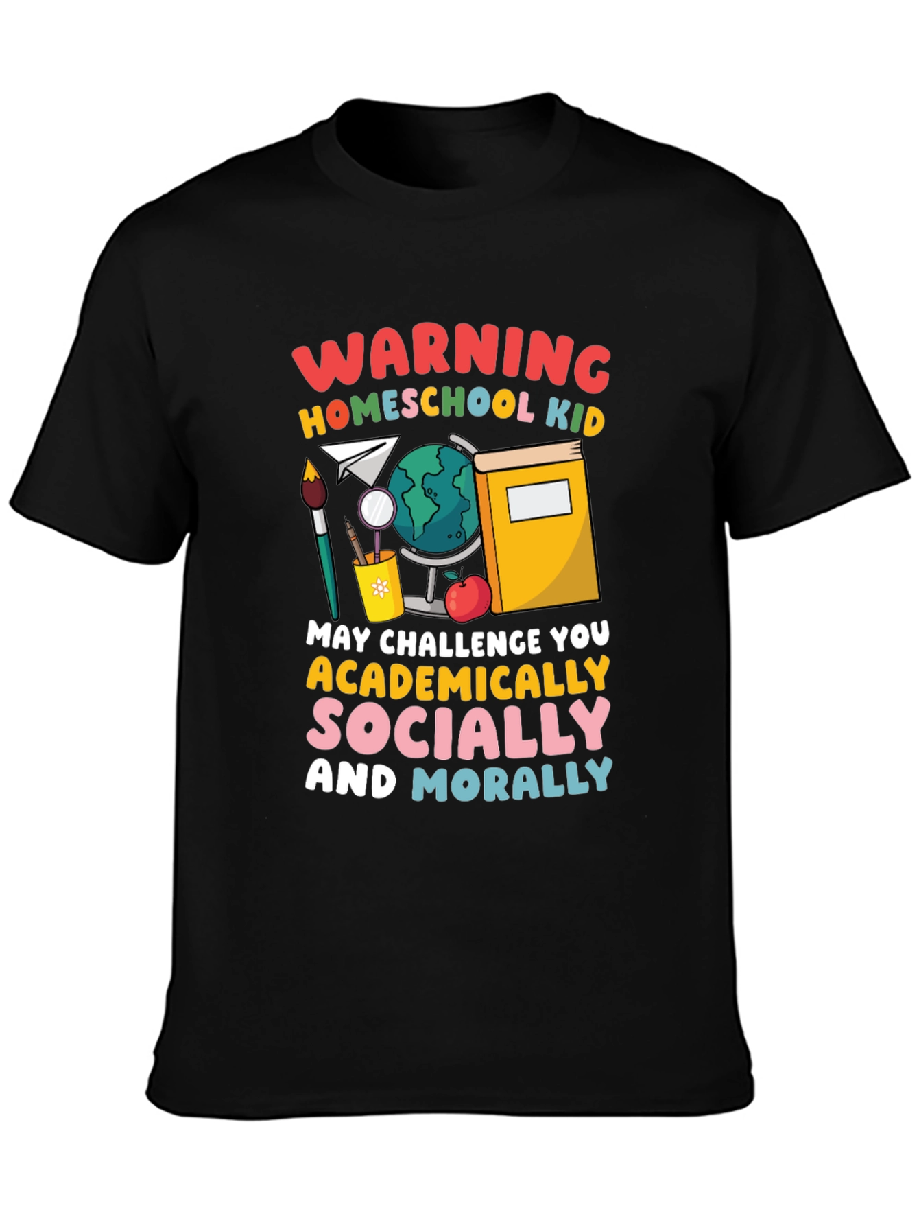 Homeschool Kid Warning Graphic T-Shirt