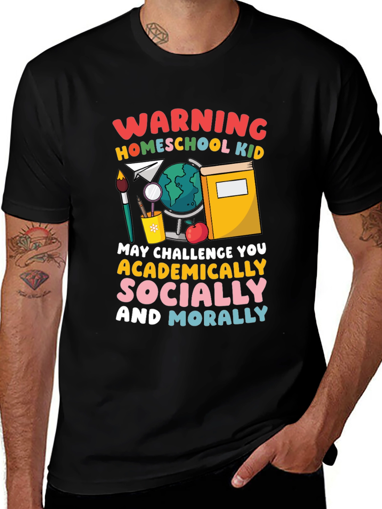 Homeschool Kid Warning Graphic T-Shirt