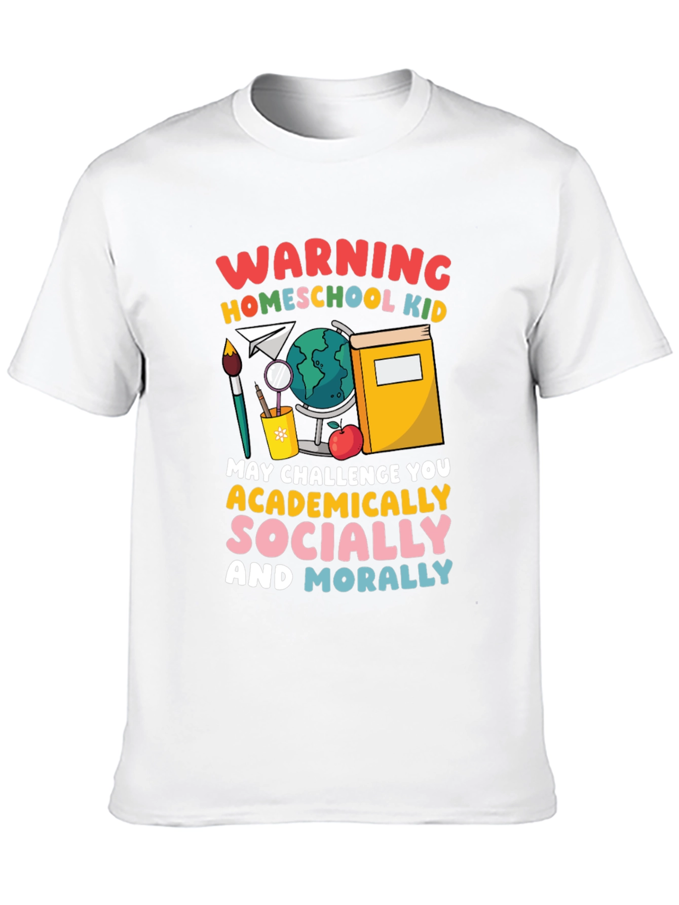 Homeschool Kid Warning Graphic T-Shirt