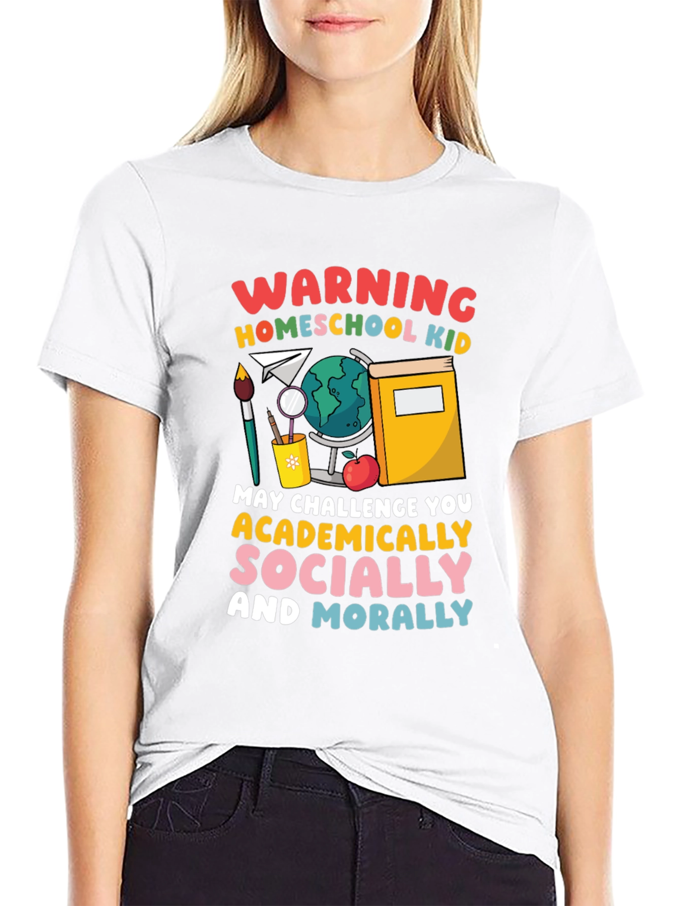 Homeschool Kid Warning Graphic T-Shirt