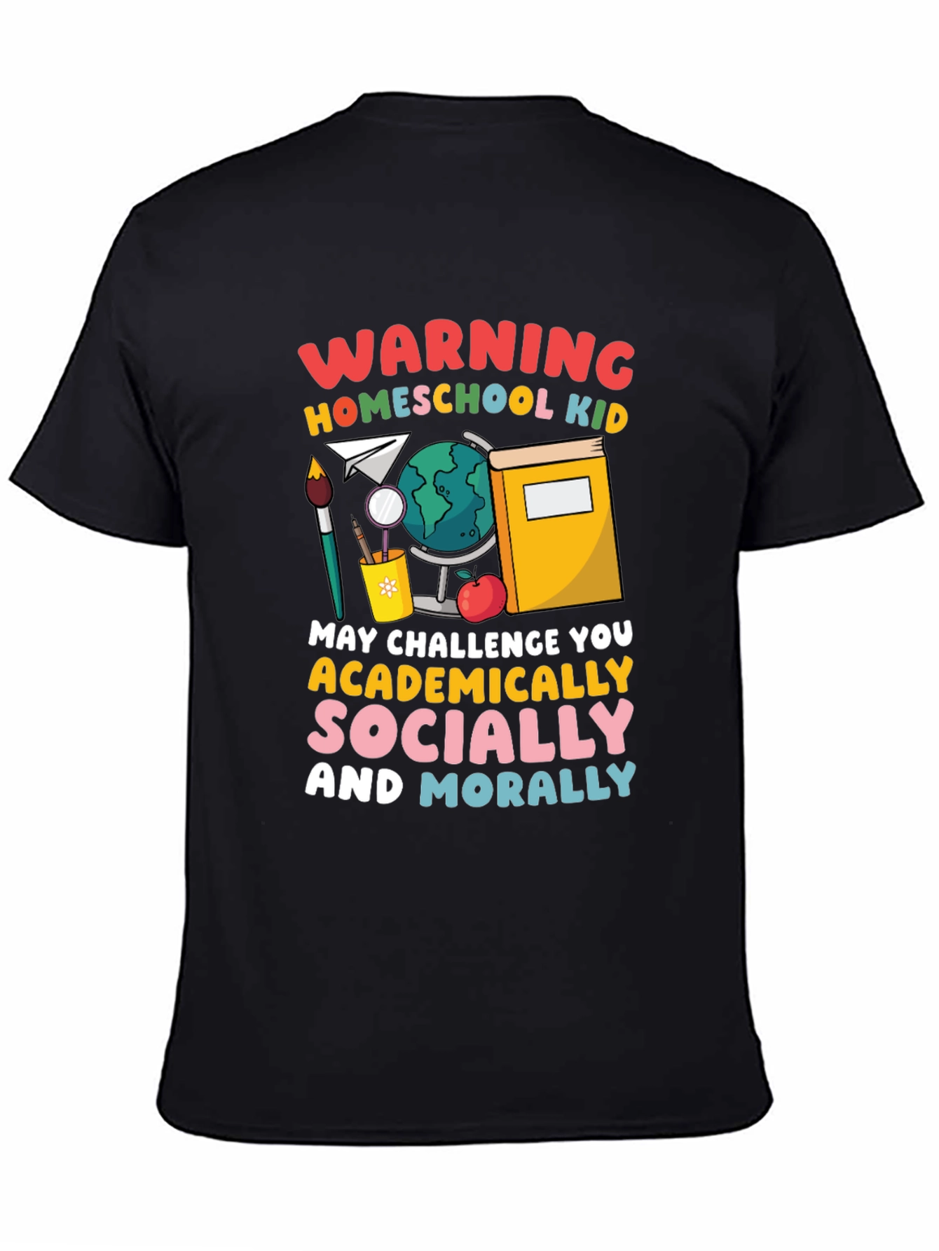 Homeschool Kid Warning Graphic T-Shirt