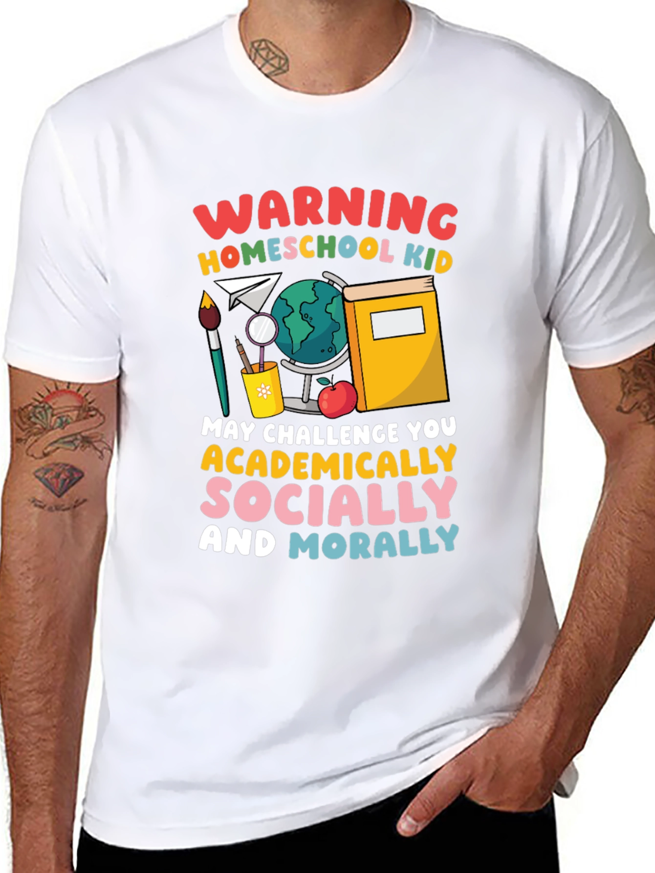 Homeschool Kid Warning Graphic T-Shirt