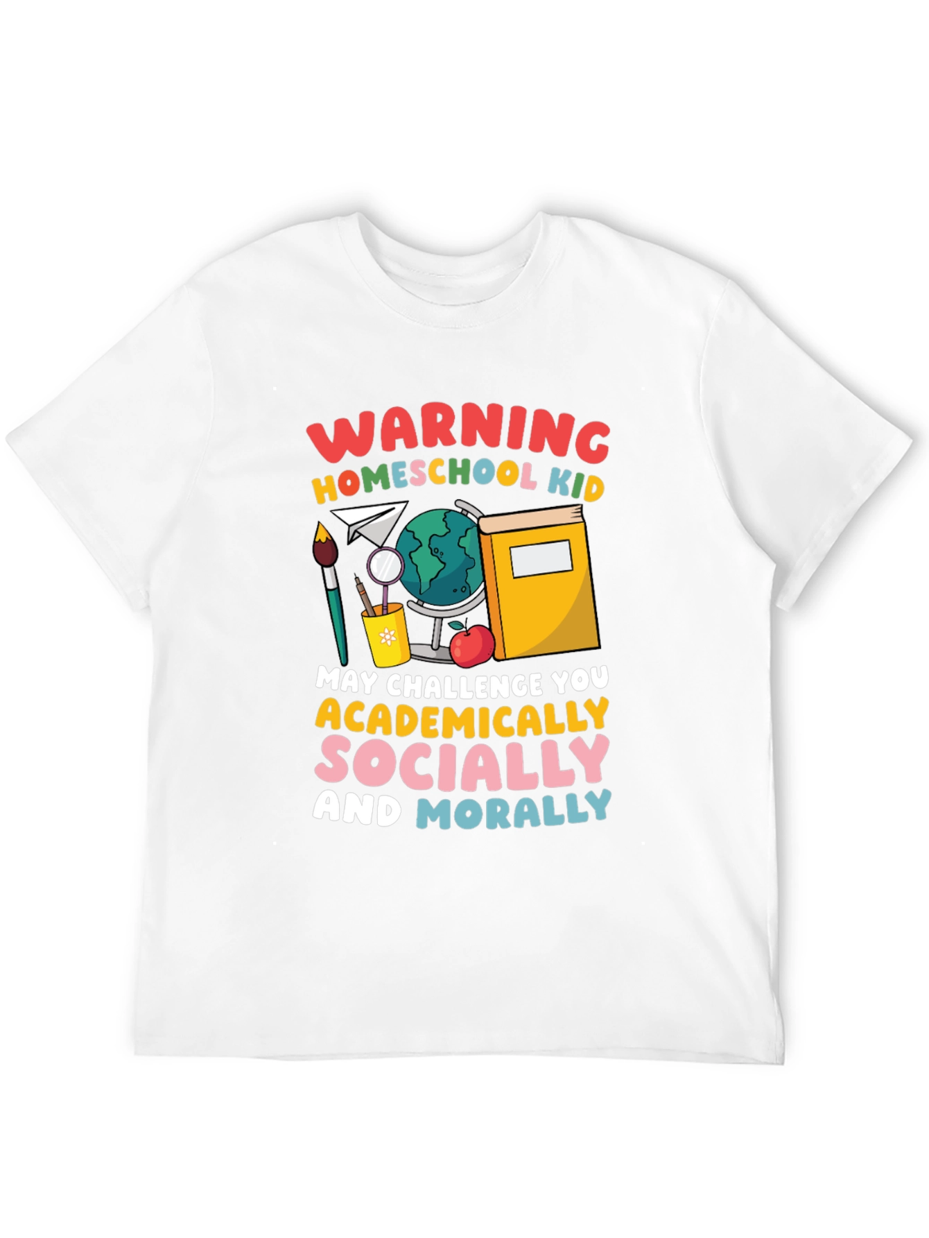 Homeschool Kid Warning Graphic T-Shirt