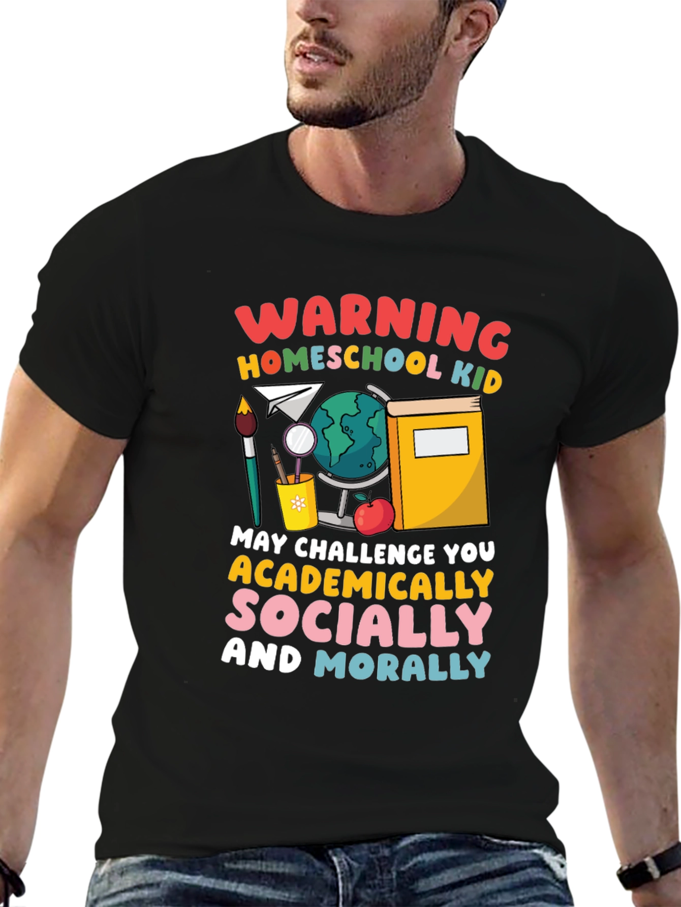Homeschool Kid Warning Graphic T-Shirt
