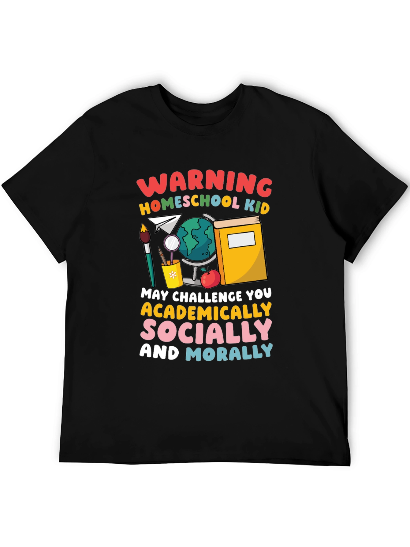 Homeschool Kid Warning Graphic T-Shirt