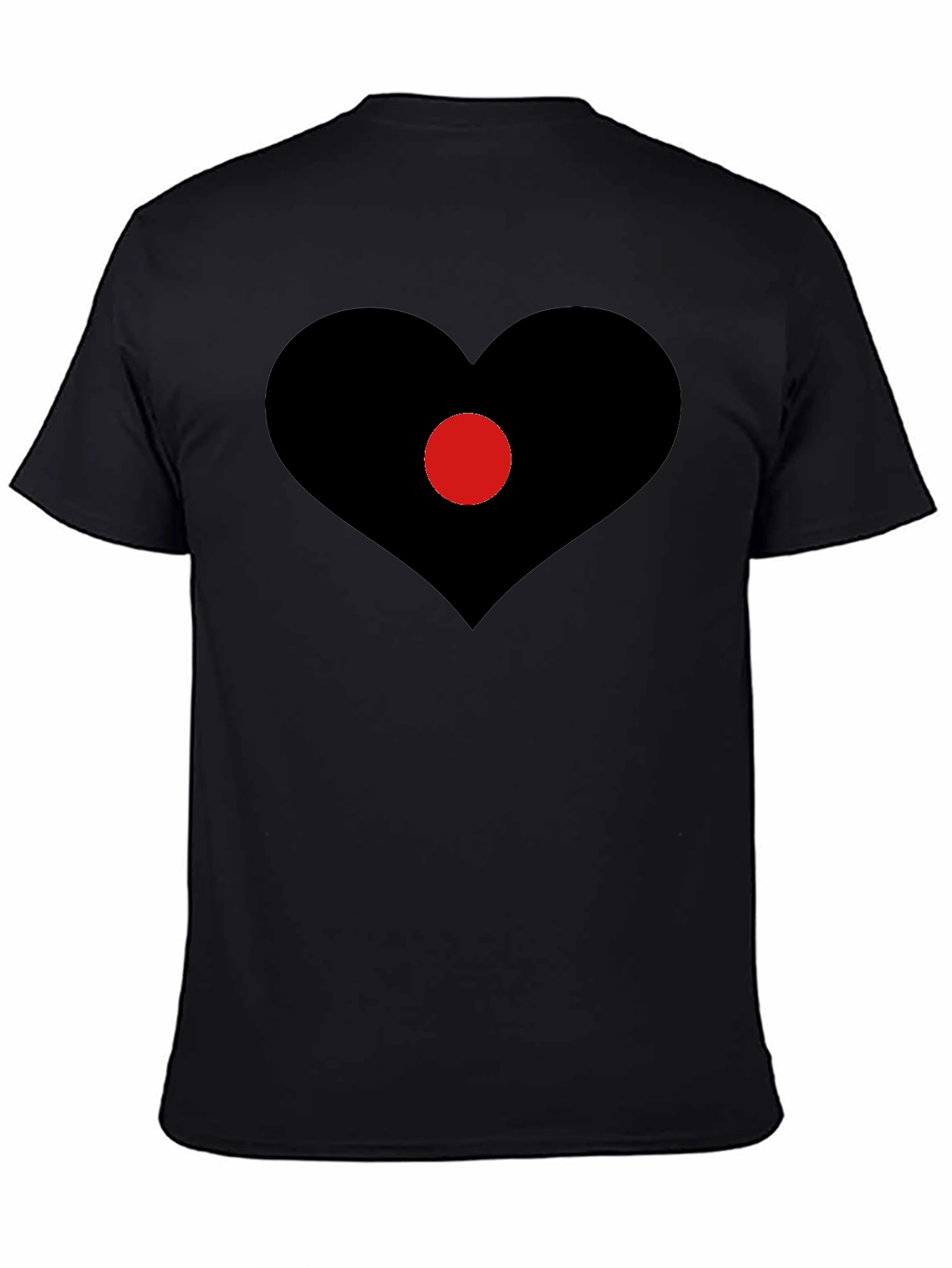 Heart Center T-Shirt - Black Graphic Tee