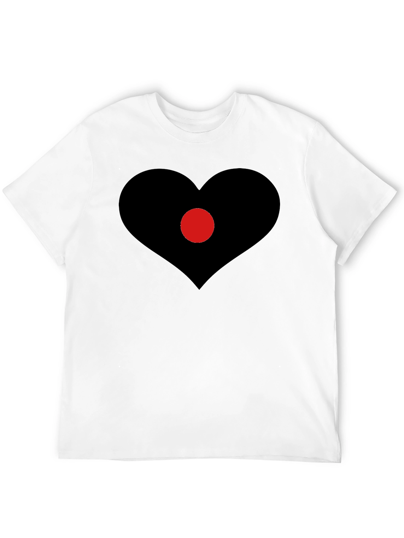 Heart Center T-Shirt - Black Graphic Tee