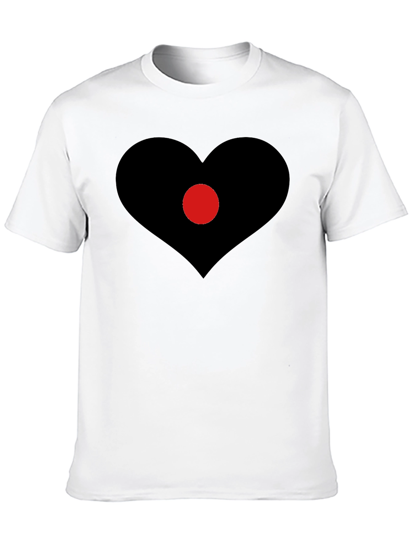 Heart Center T-Shirt - Black Graphic Tee