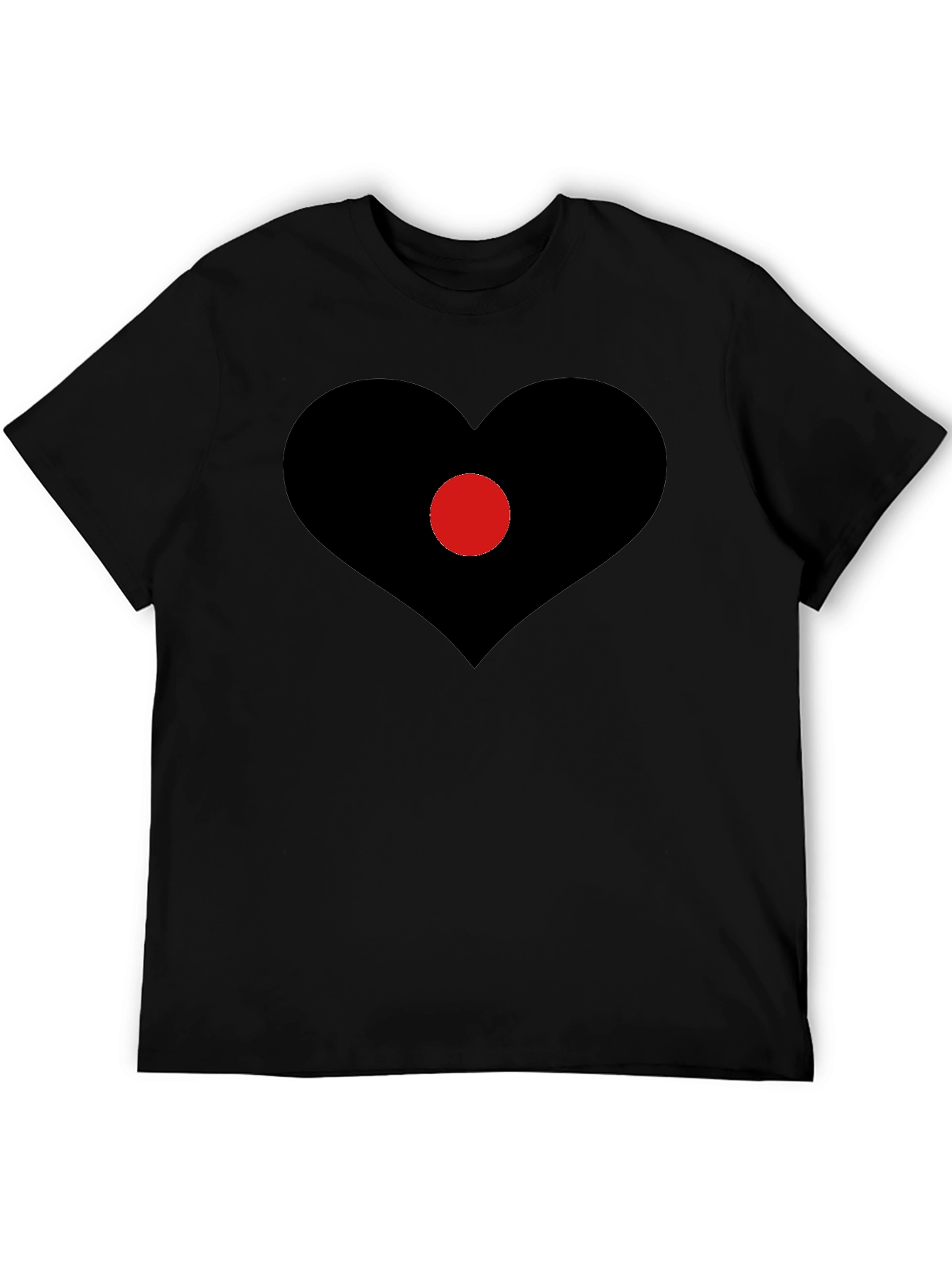 Heart Center T-Shirt - Black Graphic Tee