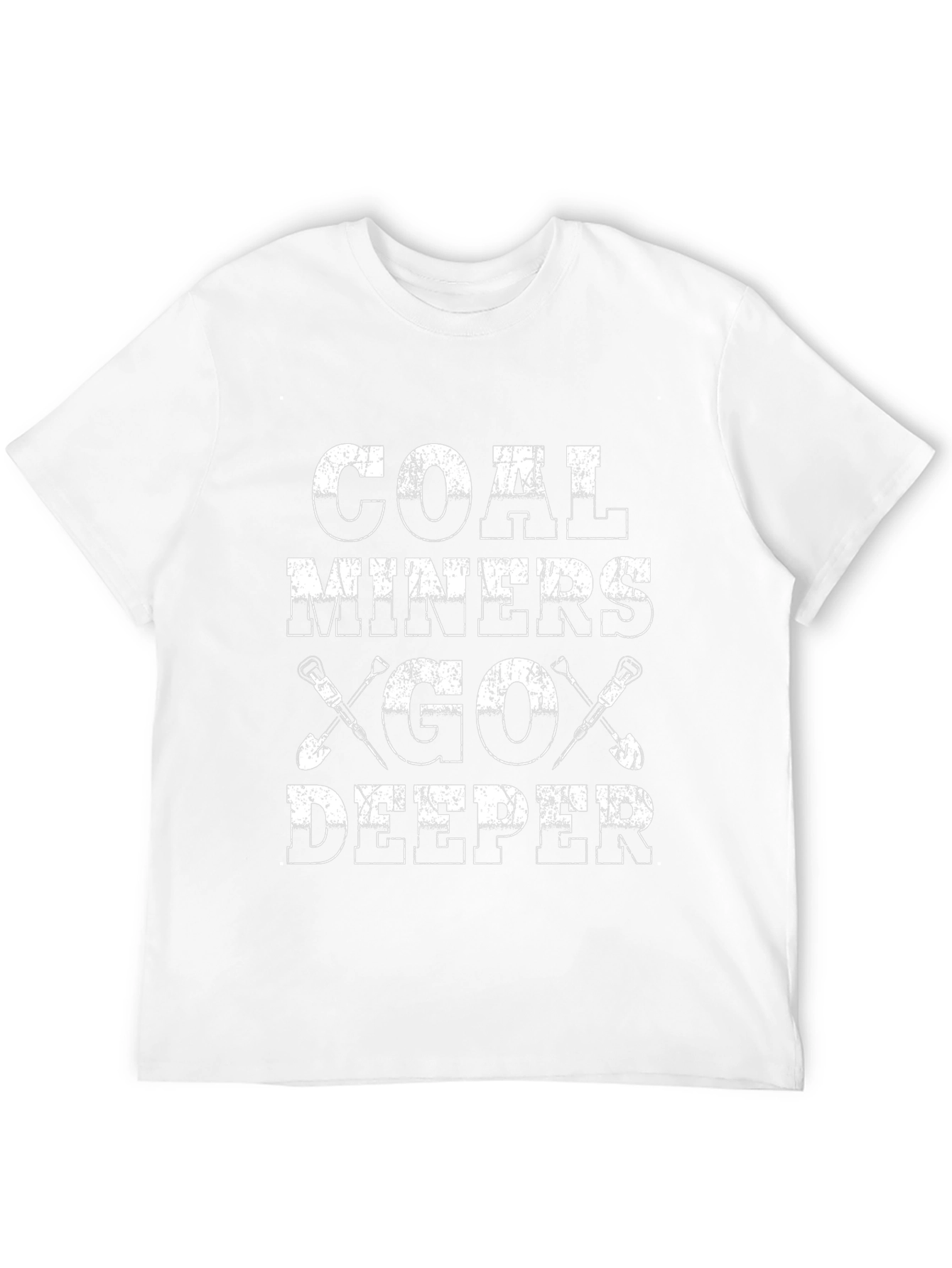 Coal Miners Go Deeper Black Graphic T-Shirt