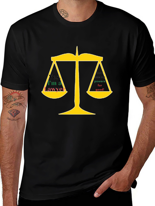Scales of Justice Lawyer T-Shirt - Yes Im a Lawyer