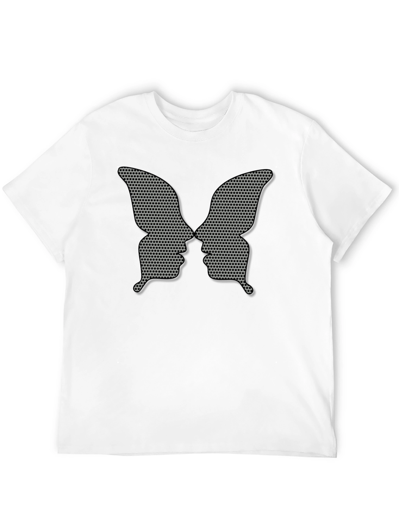 Butterfly Faces Black Tee - Unique Graphic Design