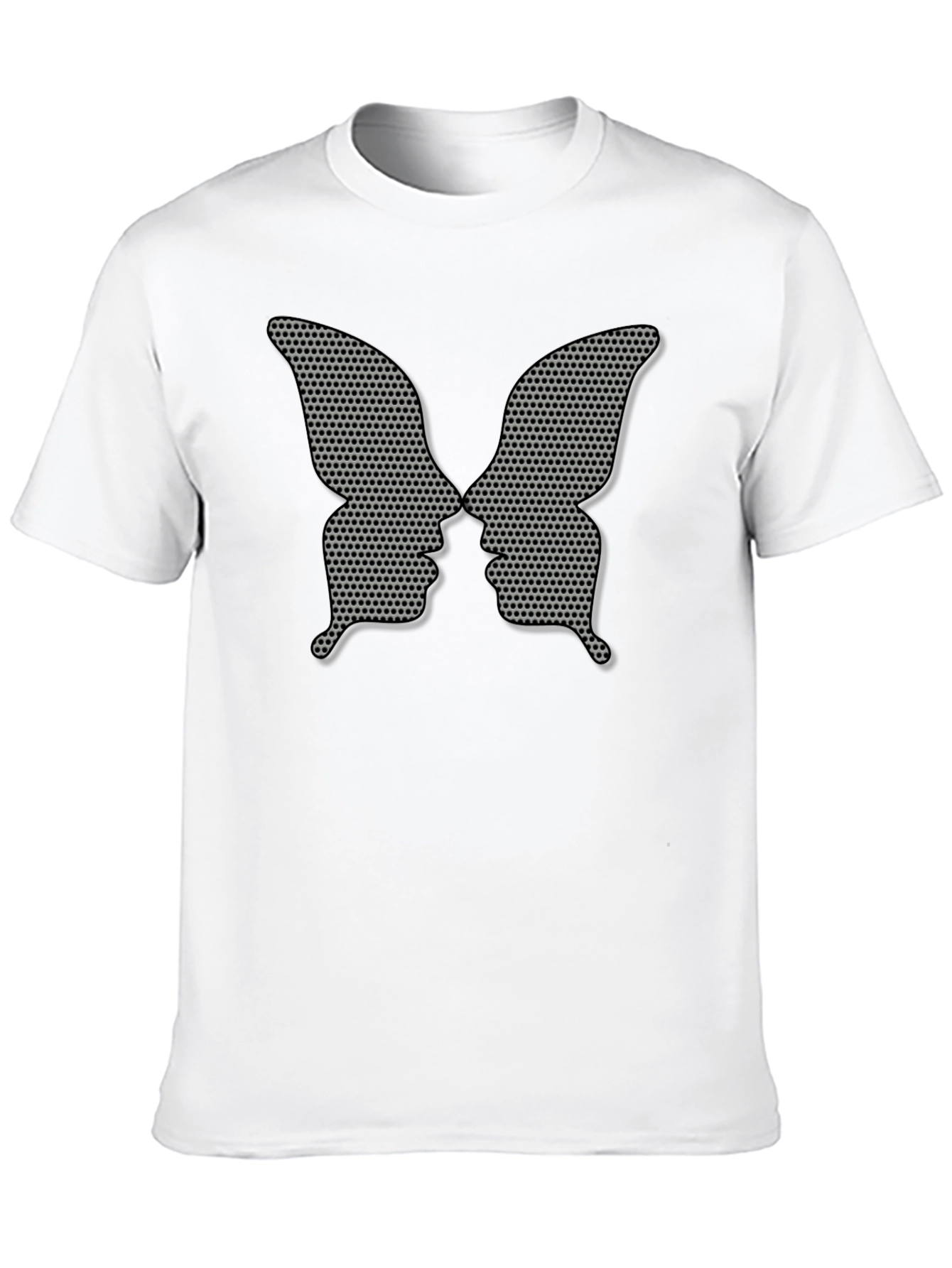 Butterfly Faces Black Tee - Unique Graphic Design