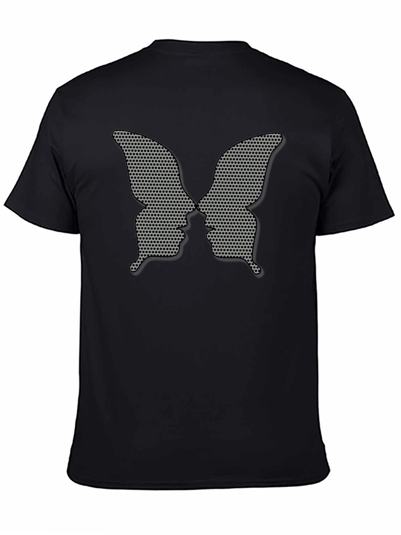 Butterfly Faces Black Tee - Unique Graphic Design