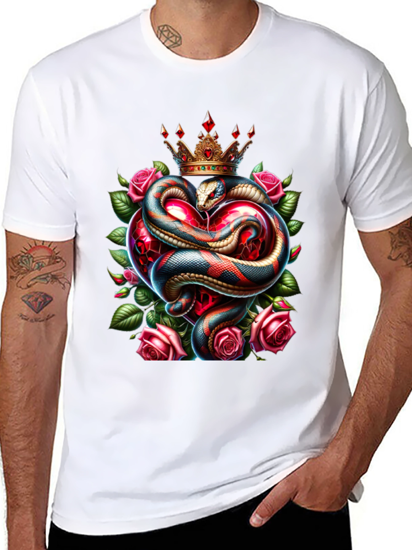 King Cobra Heart Roses T-Shirt