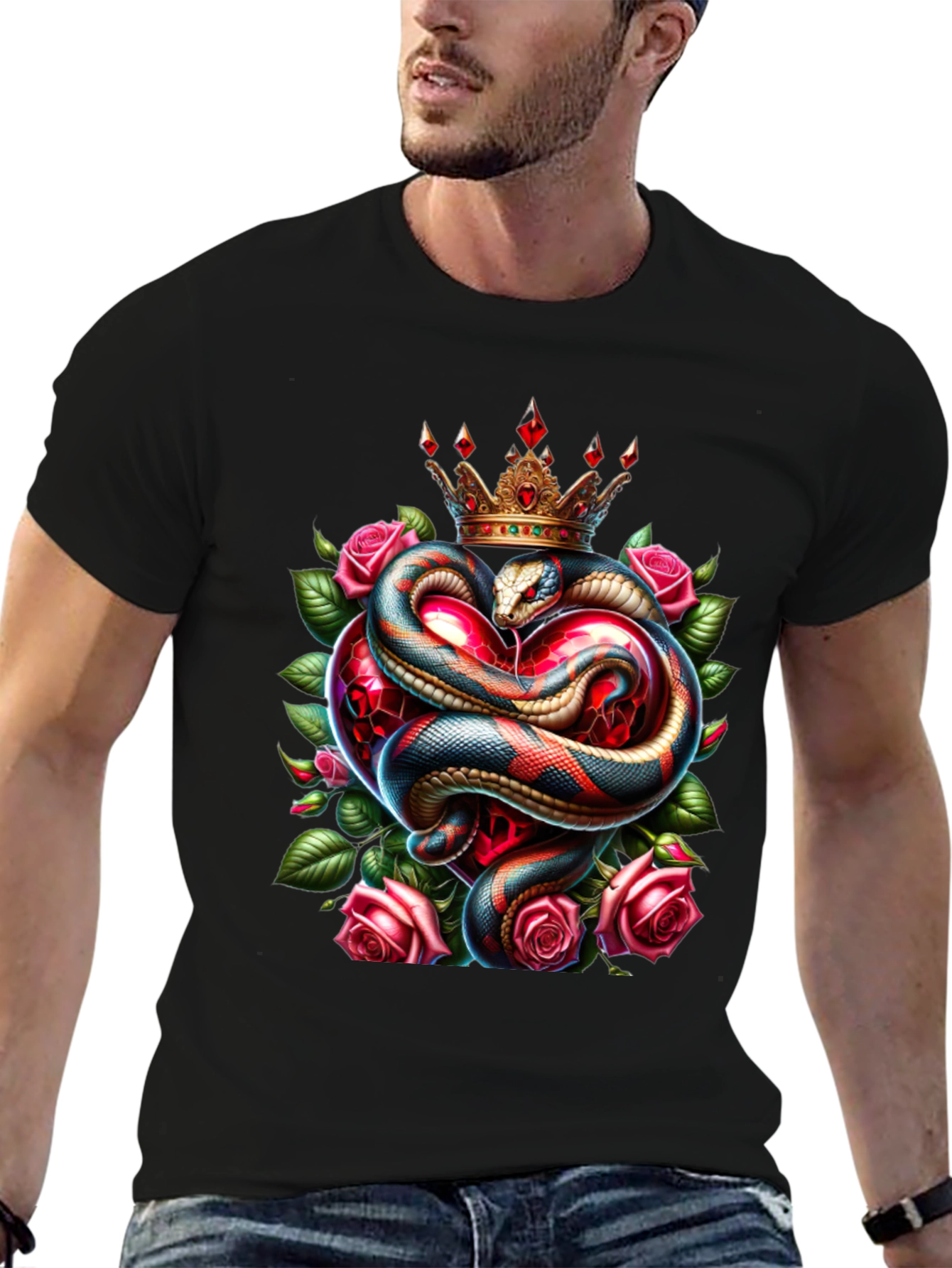 King Cobra Heart Roses T-Shirt