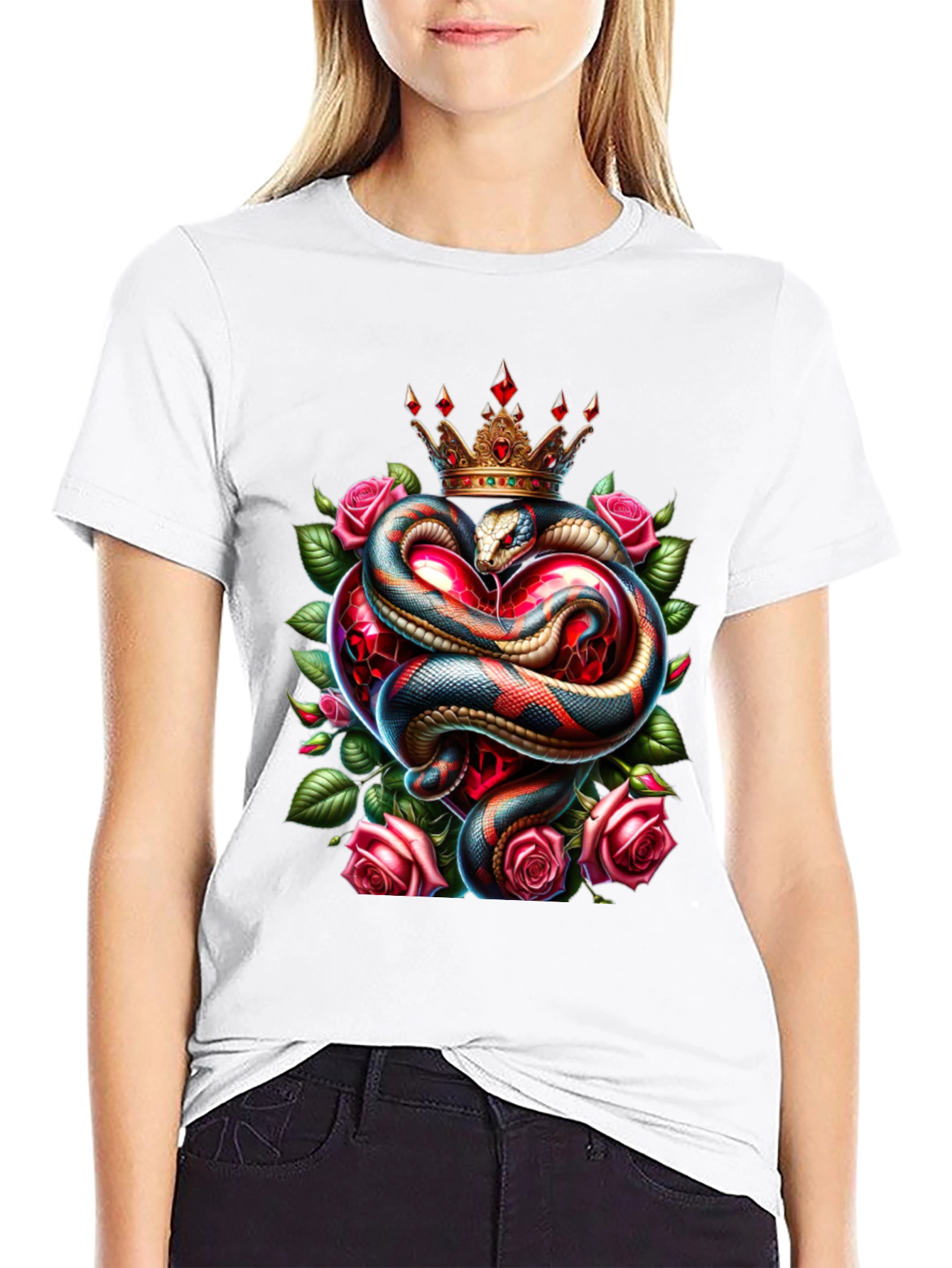 King Cobra Heart Roses T-Shirt