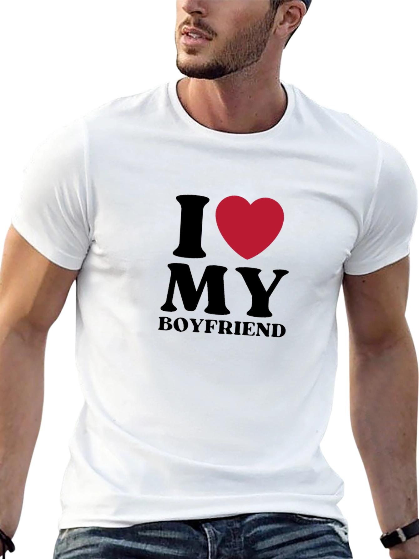 I Heart My Boyfriend Graphic Tee - Black