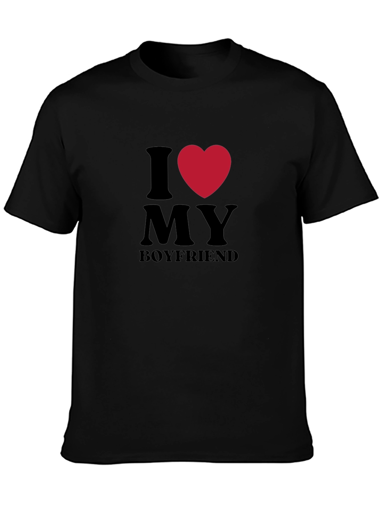 I Heart My Boyfriend Graphic Tee - Black
