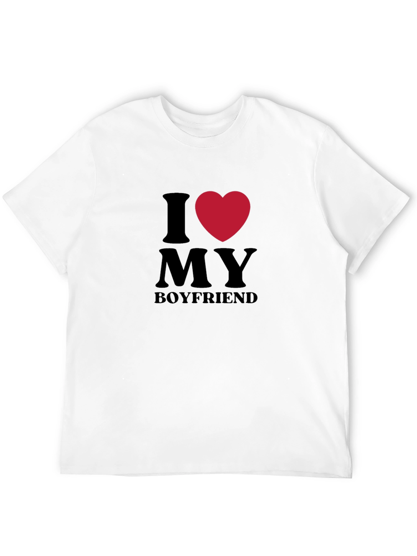 I Heart My Boyfriend Graphic Tee - Black