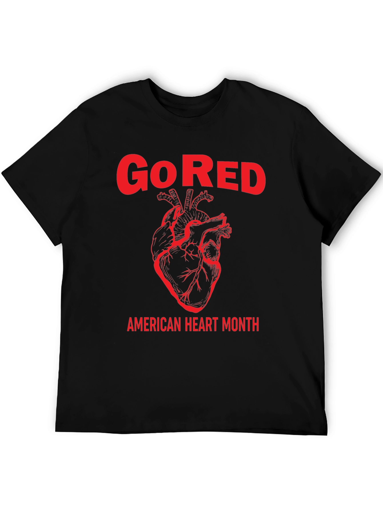 Go Red American Heart Month Graphic T-Shirt