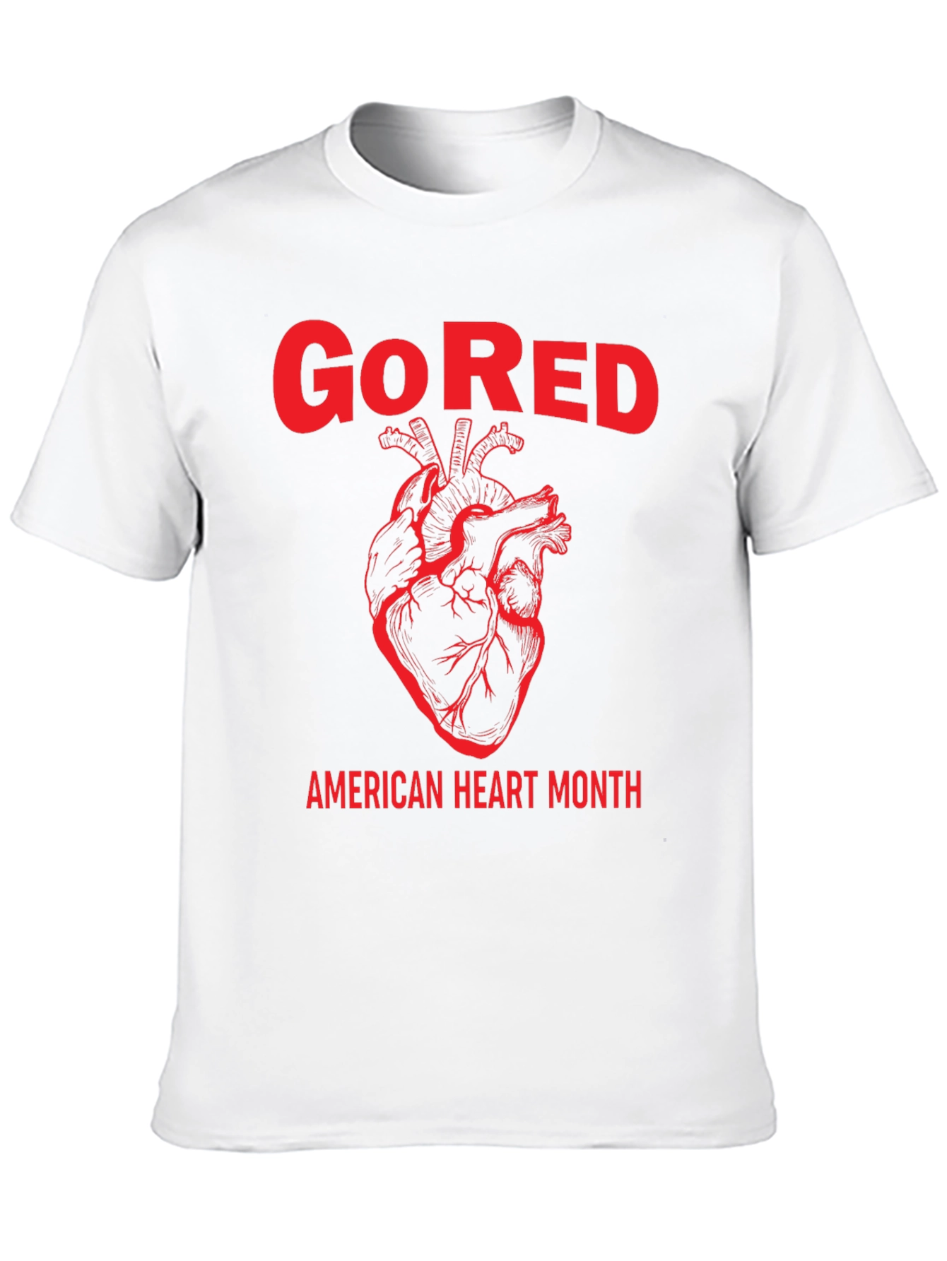 Go Red American Heart Month Graphic T-Shirt