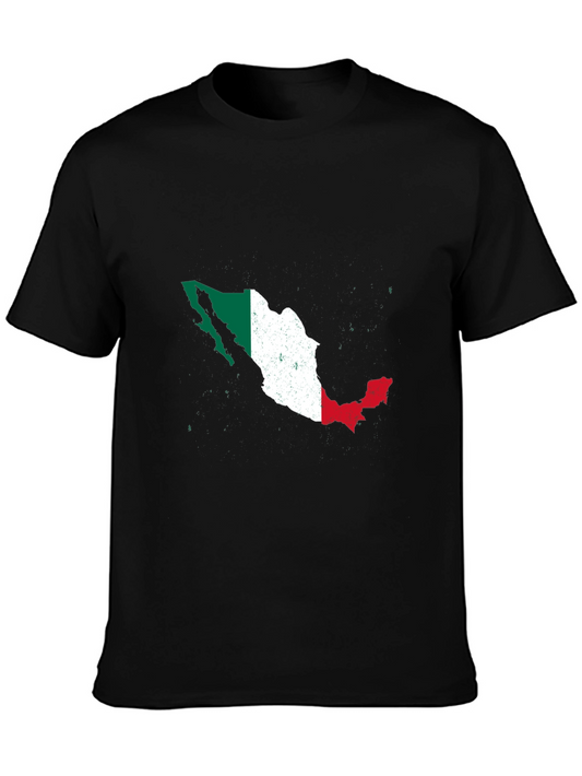 Mexico Flag Map Graphic T-Shirt