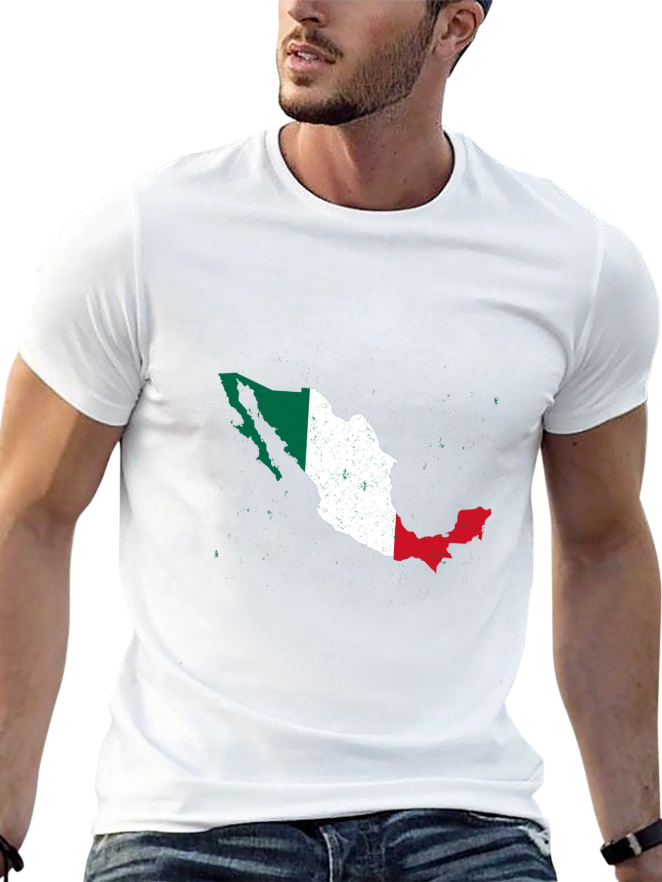 Mexico Flag Map Graphic T-Shirt