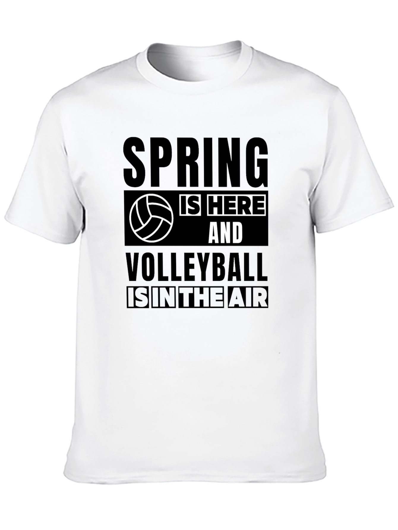 Spring Volleyball T-Shirt - Black