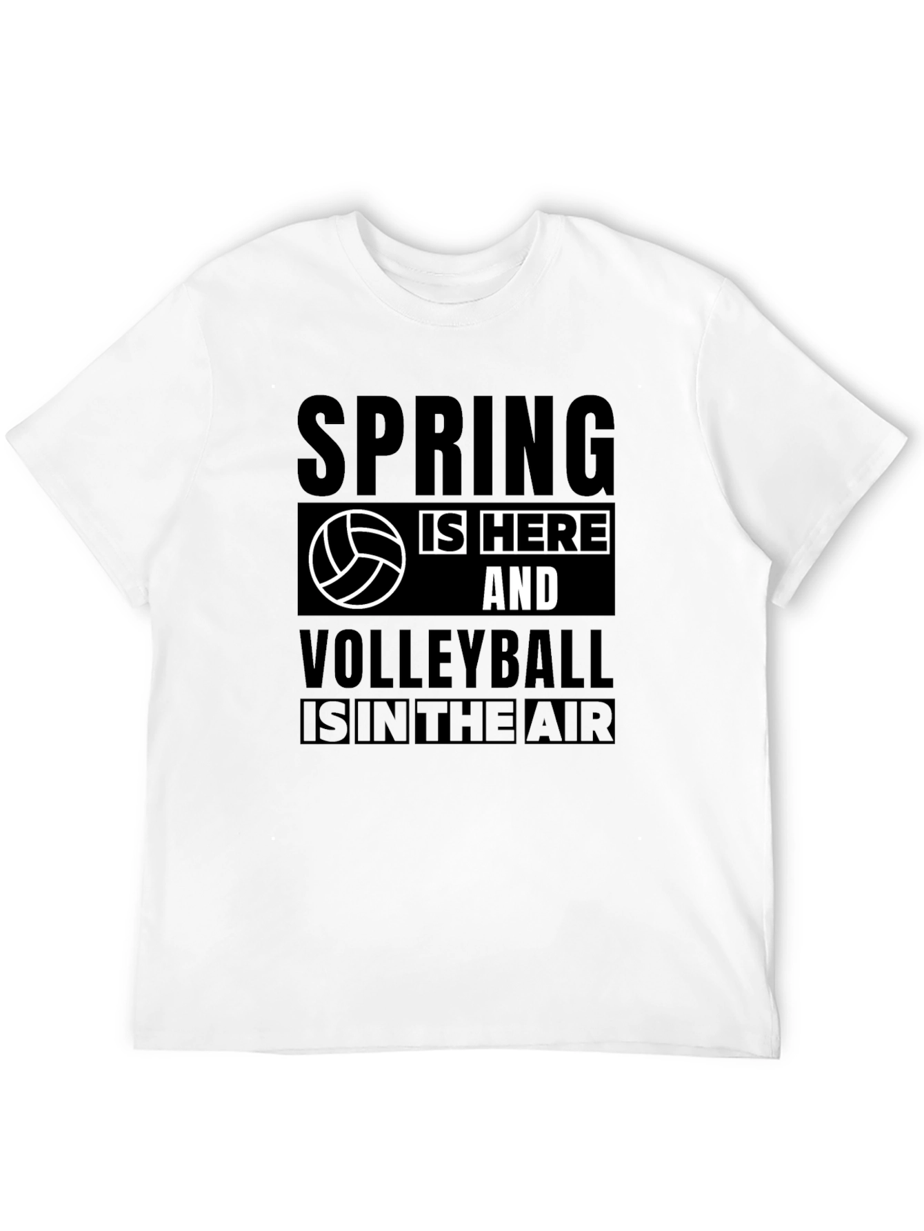 Spring Volleyball T-Shirt - Black