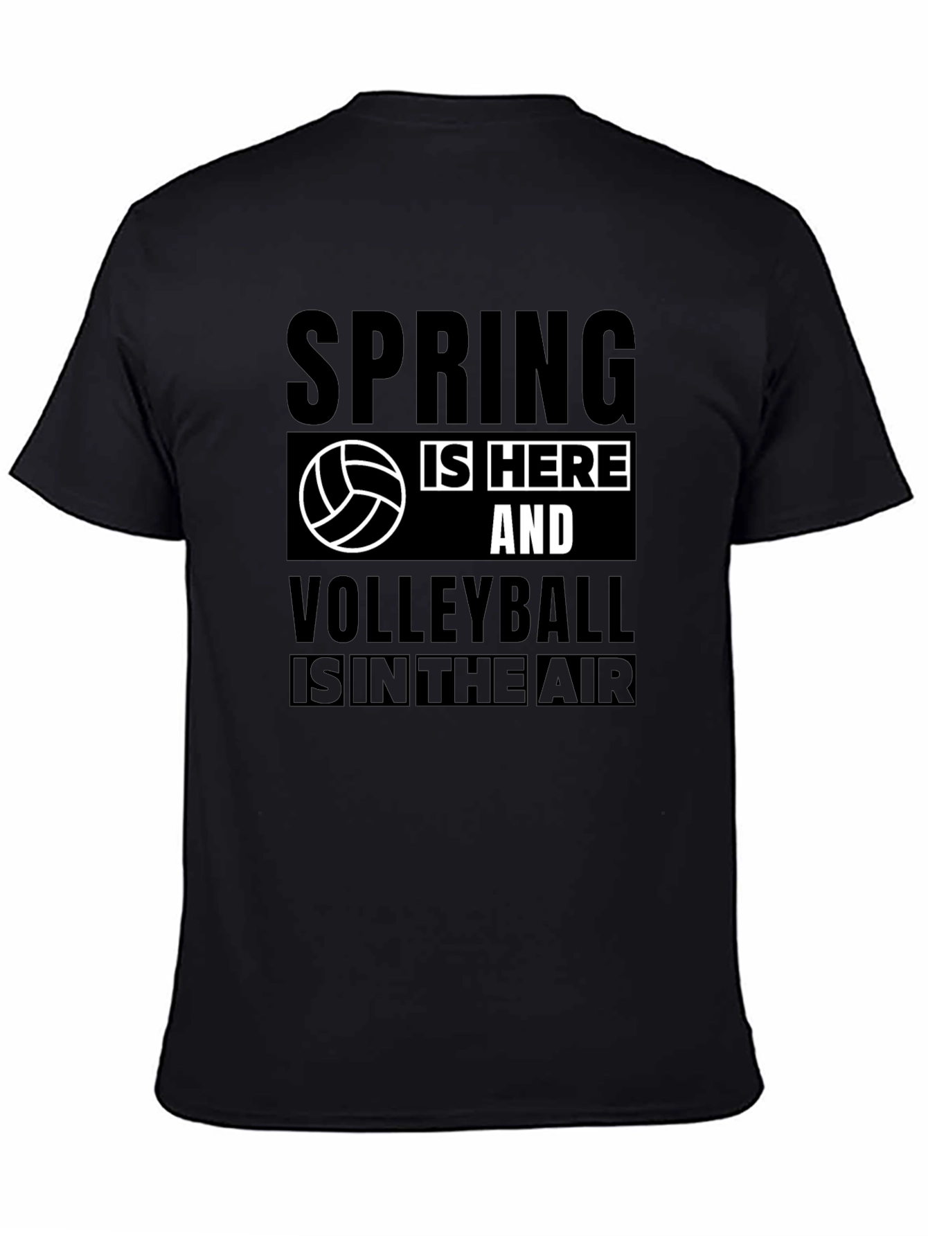 Spring Volleyball T-Shirt - Black