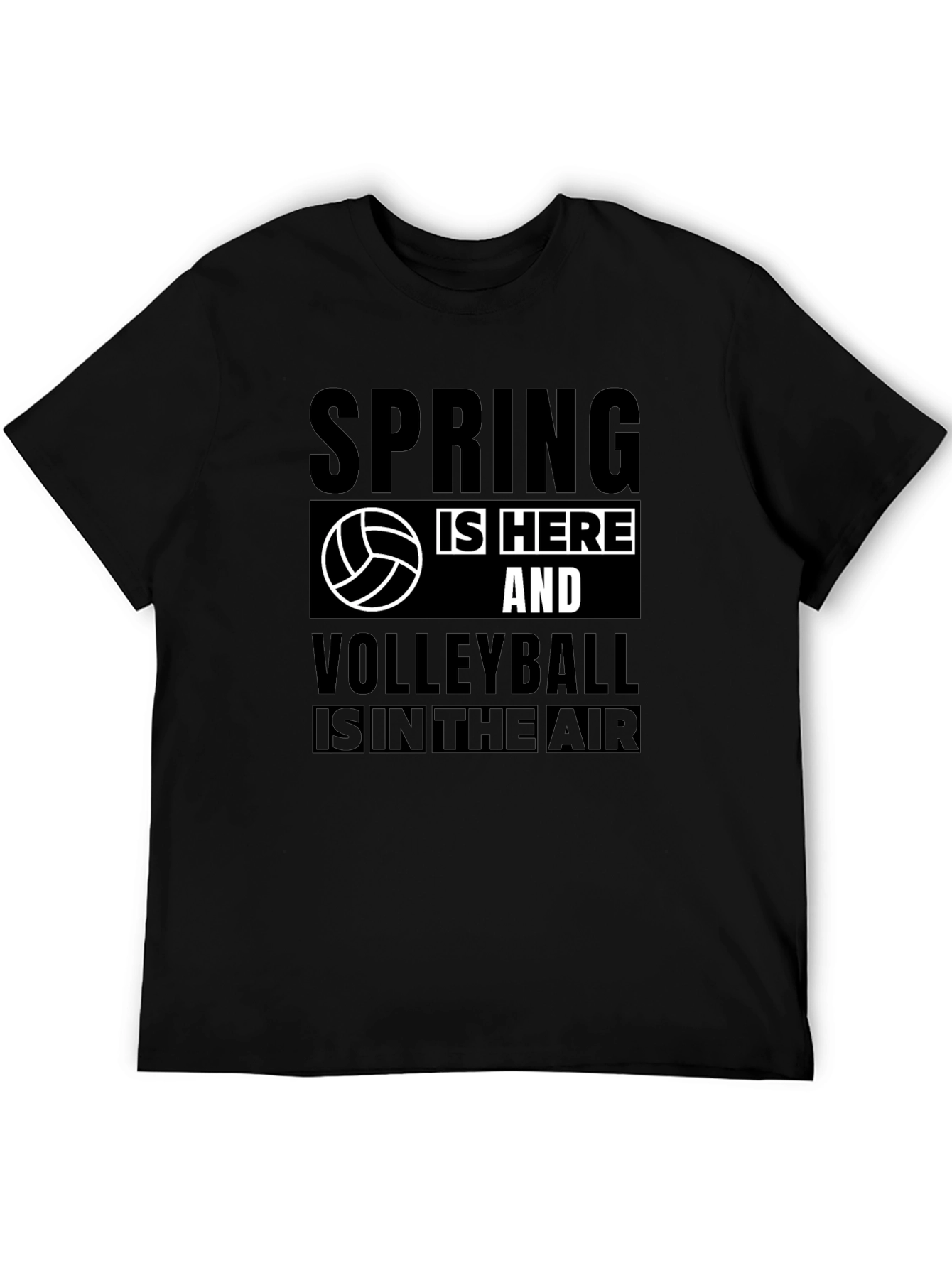 Spring Volleyball T-Shirt - Black