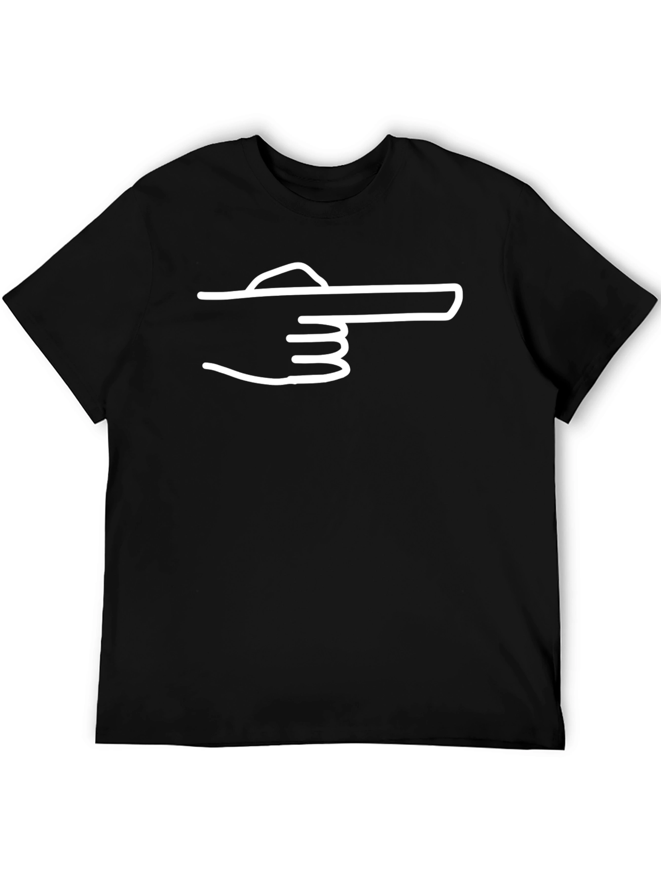 Pointing Hand Graphic Tee - Cool Casual Style