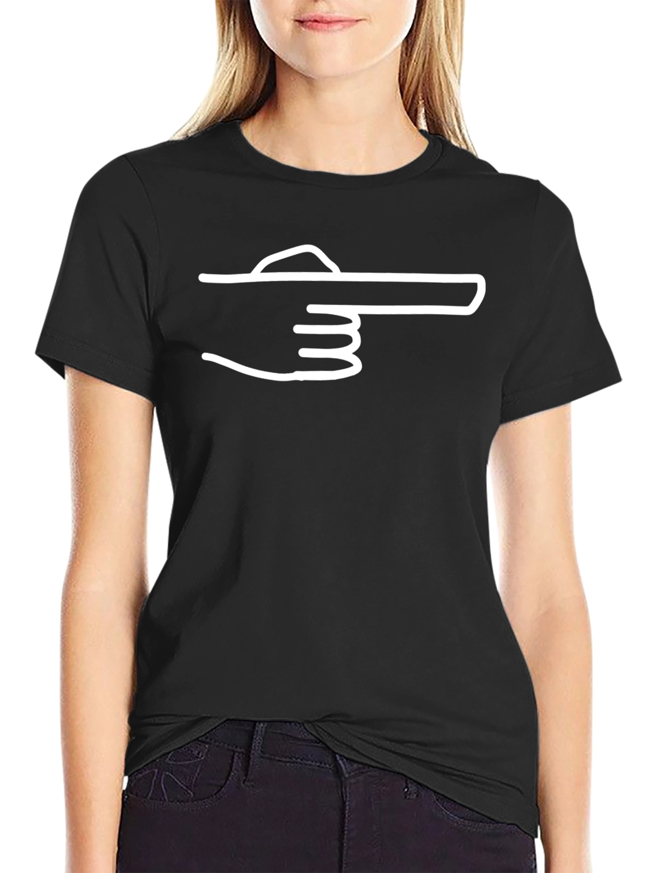Pointing Hand Graphic Tee - Cool Casual Style