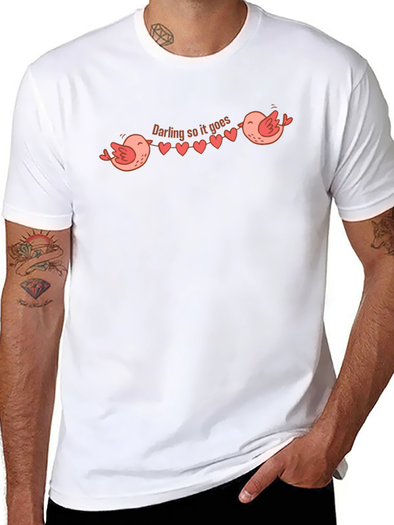 Darling So It Goes Bird Heart Graphic Tee