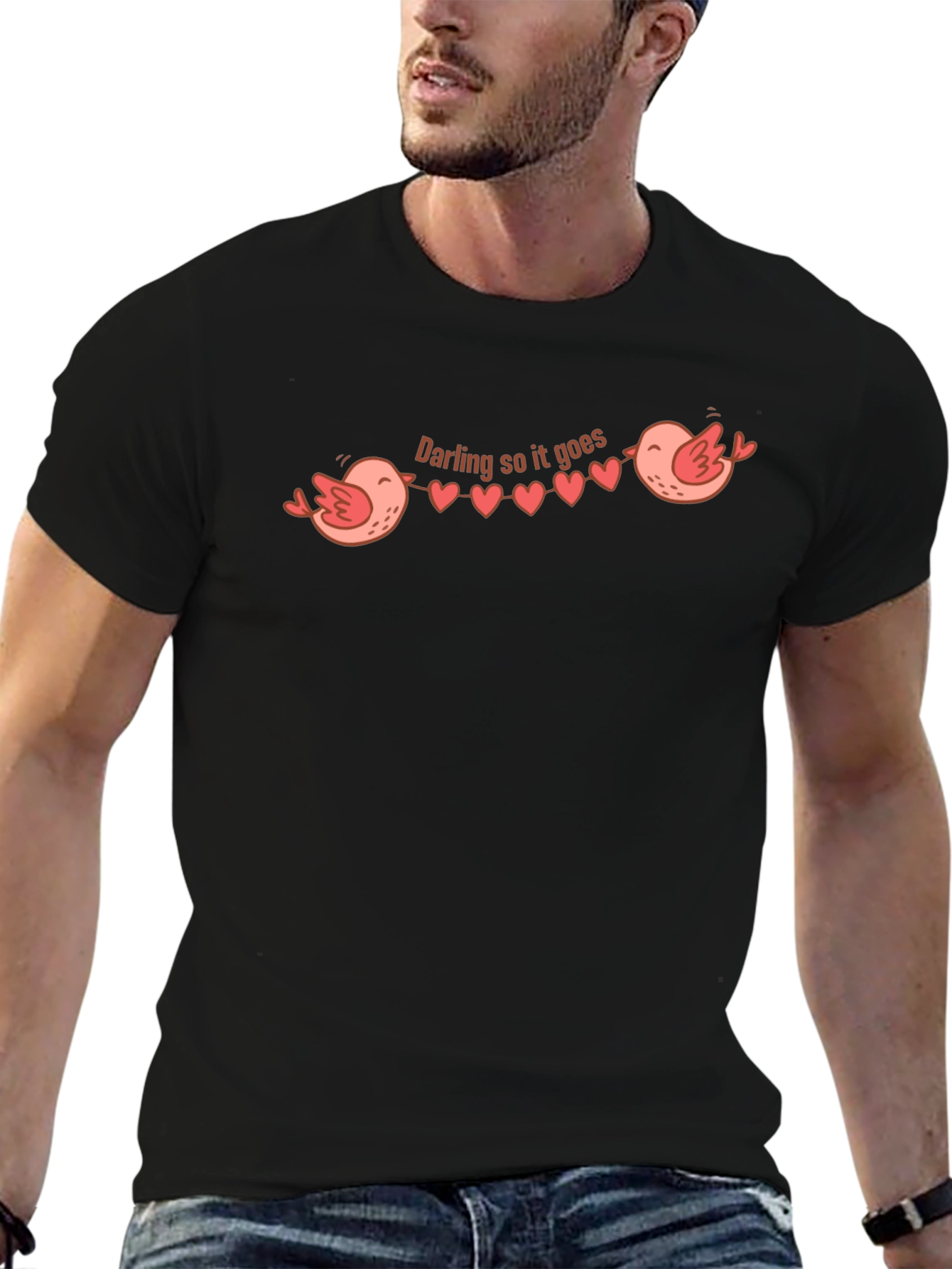 Darling So It Goes Bird Heart Graphic Tee