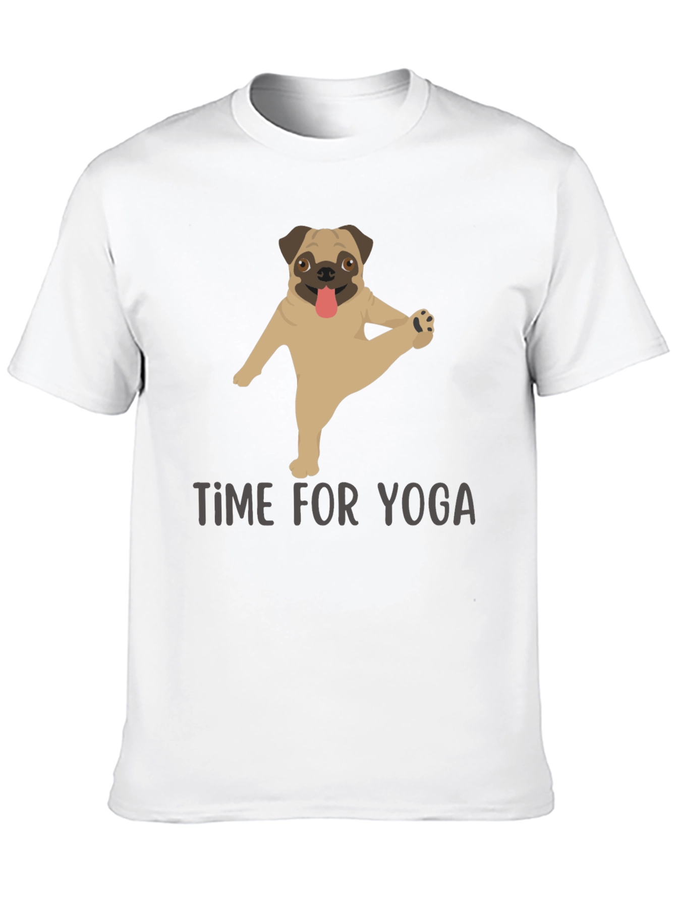 Yoga Pug Black T-Shirt