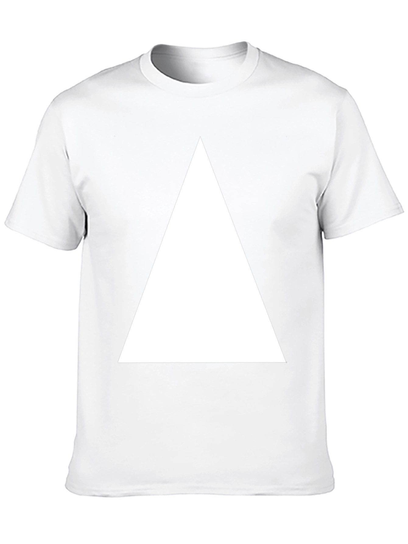 Black T-Shirt with White Triangle Graphic